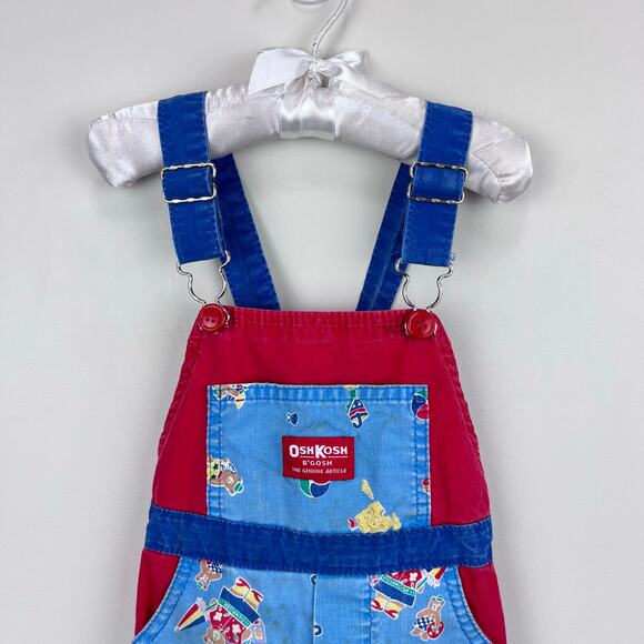 Vintage OshKosh B'gosh Beach Beach Shortalls 4T USA - Picture 3 of 11